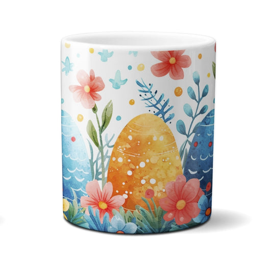 Caneca Chocolate Caneca Páscoa Ovos Flores