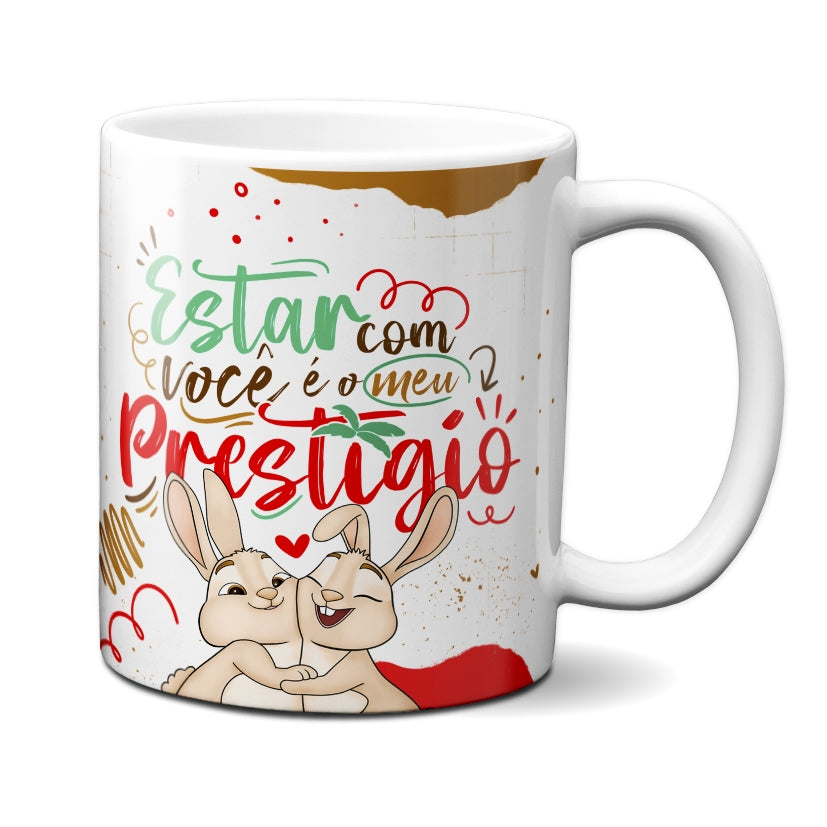 Caneca Chocolate Coelho Estar Com Você Prestigio