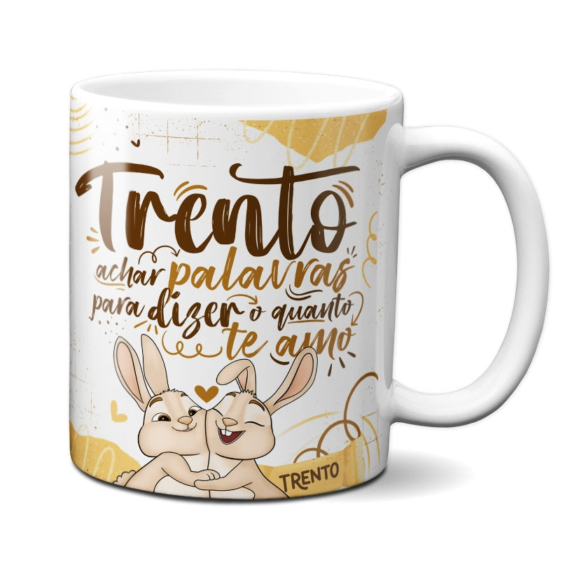 Caneca Chocolate Coelho Trento Achar Palavras