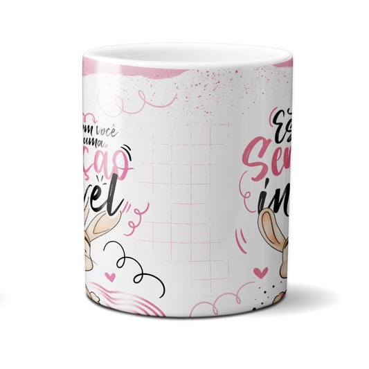 Caneca Chocolate Coelho Sensação Estar Com Você