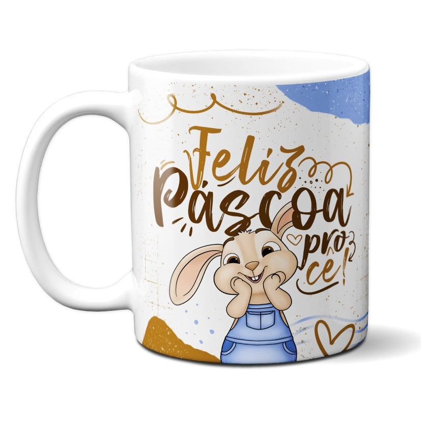 Caneca Chocolate Coelho Feliz Páscoa