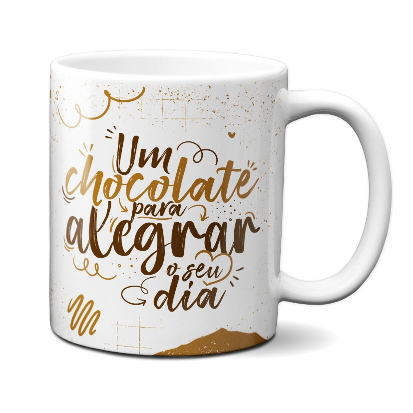 Caneca Chocolate Chocolate Para Alegrar