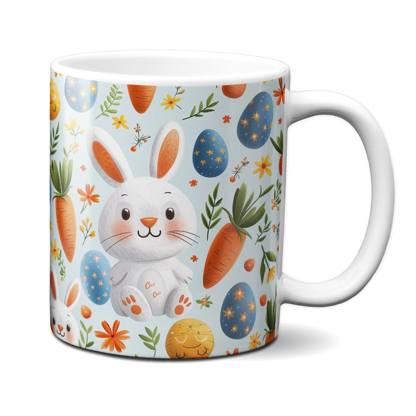 Caneca Chocolate Páscoa Coelho Branco