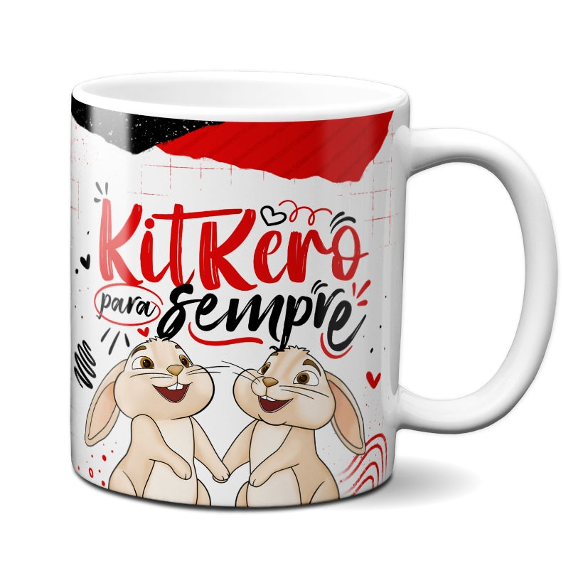 Caneca Chocolate Coelho KitKero Pra Sempre