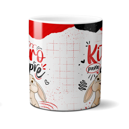 Caneca Chocolate Coelho KitKero Pra Sempre
