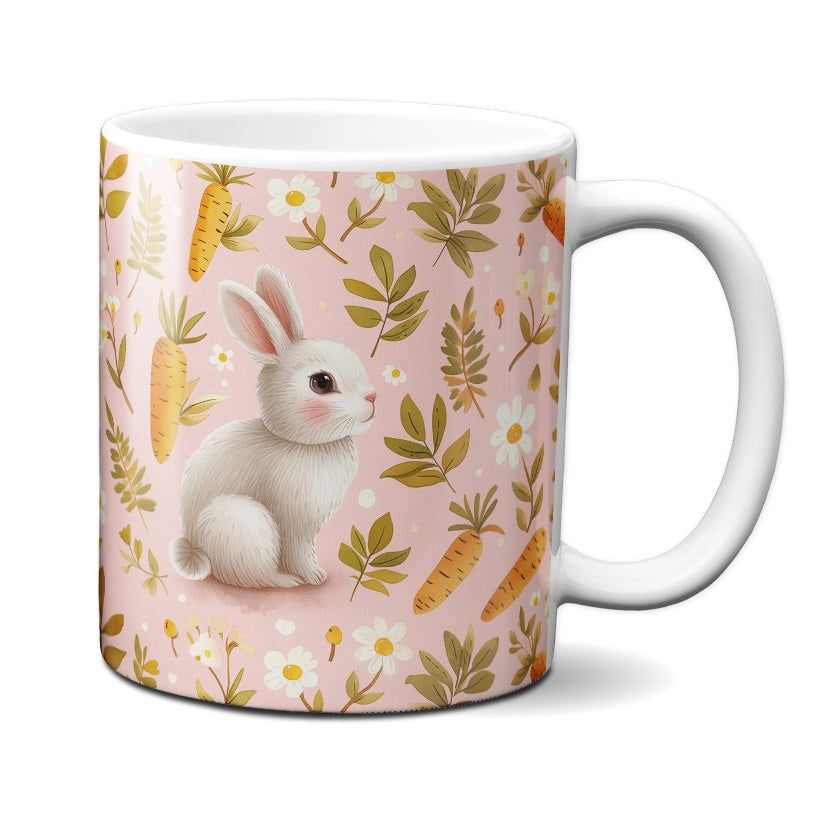 Caneca Chocolate Coelho Cenoura Rosa