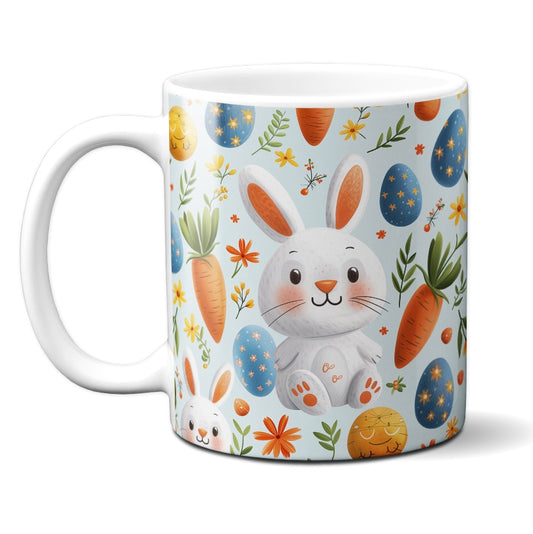 Caneca Chocolate Páscoa Coelho Branco