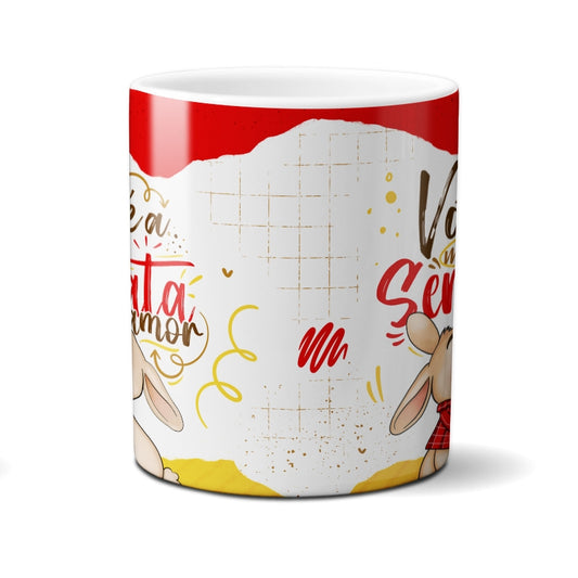 Caneca Chocolate Coelho Serenata Amor