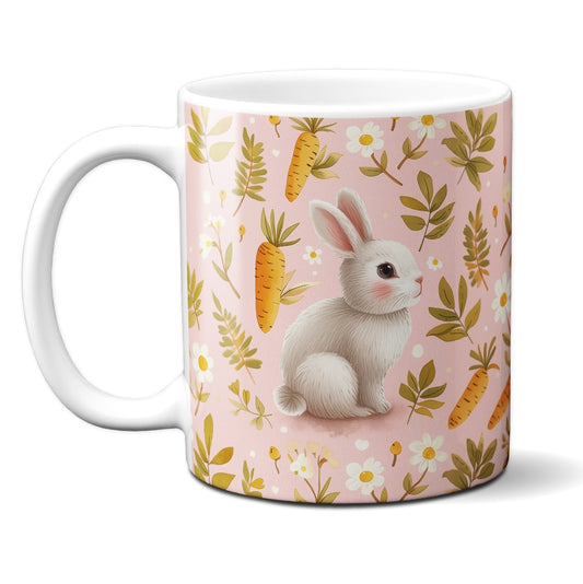 Caneca Chocolate Coelho Cenoura Rosa